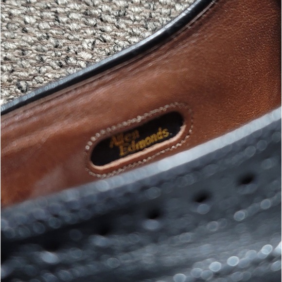 Allen Edmonds Men\'s Sanford Black Wingtip Cap Toe Derby Oxford Shoes‎ Size 8.5 D main image 5